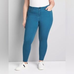 Lane Bryant Teal Skinny Ankle Jeans